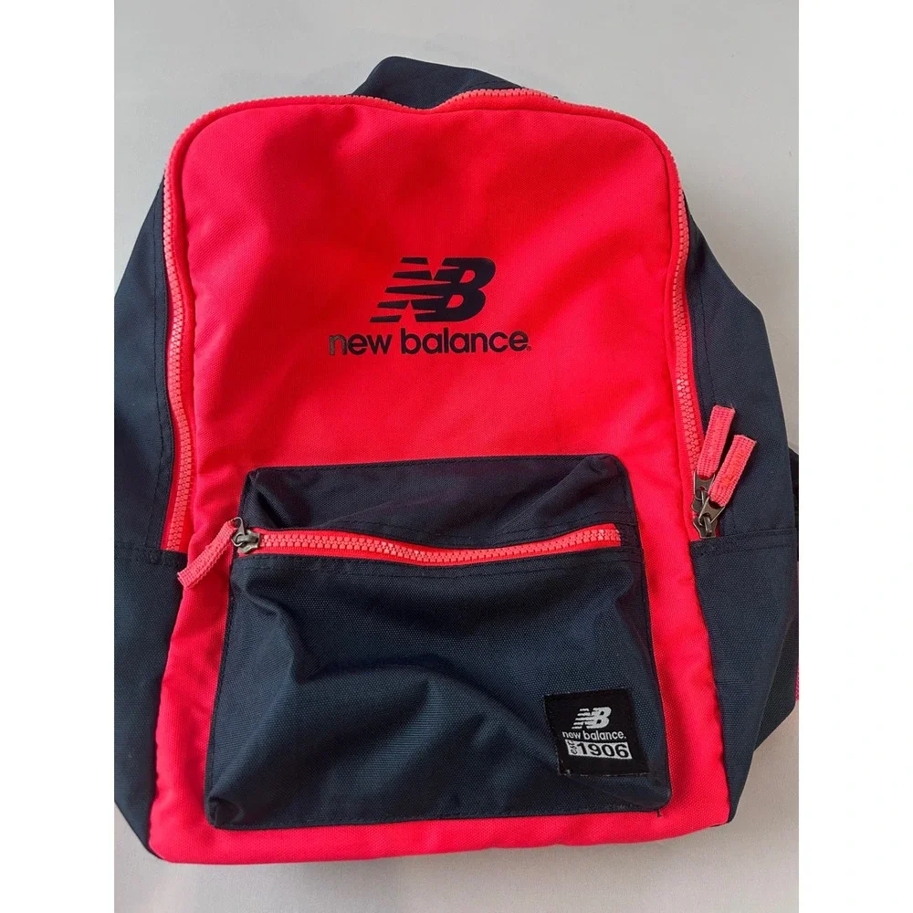 New Balance Backpack Unisex OS Pink Navy Blue Colorblock Logo 1906 Bag